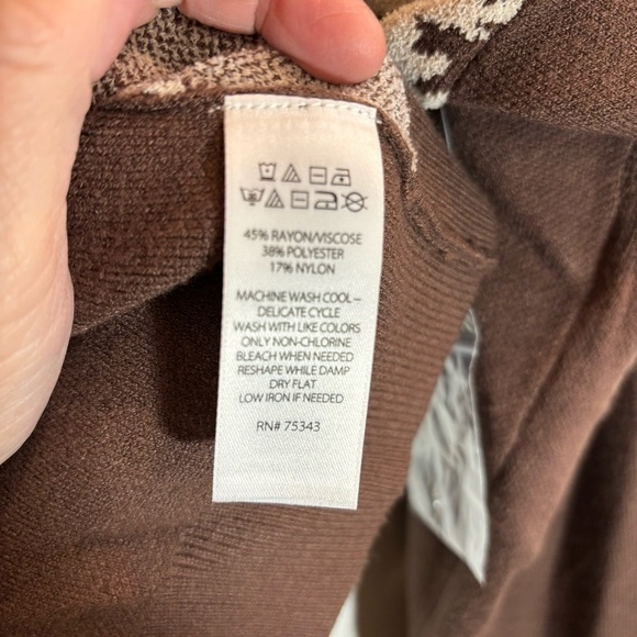 NANETTE LEPORE Sz L Brocade Design Floral Large Collar Cardigan New with No Tag - Picture 7 of 8